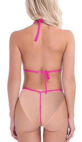 Image of Xs and Os Women Bikini Fishnet Bra Panty Lingerie Set Combo