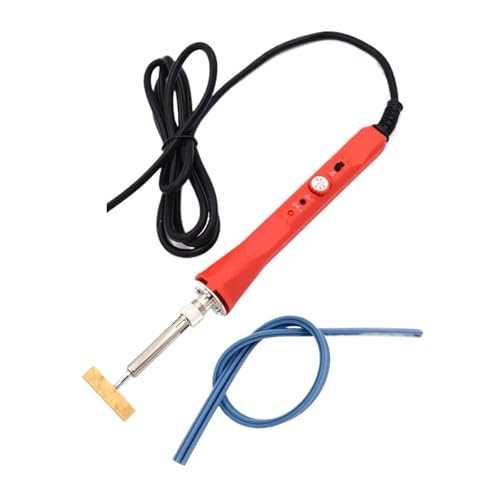 はんだごて セット 80W プレス溶接機 パイログラフィーペン Tヘッド付き 銅ホットプレスストリップ溶接はんだごてスタジオ 温度調節可能 DIYや修理に多目的に使える(80WHotpresslinex1)