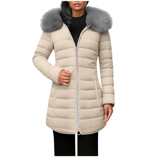 GOHRSHA Winter Jackets for Women Zip Up Padded Coat Warm
