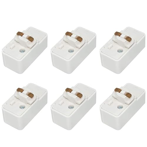 億兆堂 引掛シーリングプラグ ダクトレール用 取付簡単 配線ダクトレール用プラグ 工事不要 引掛シーリングボディ ライティングレール用抜止コンセント ライティングレール用 K-282-B【ホワイト 6個入り】