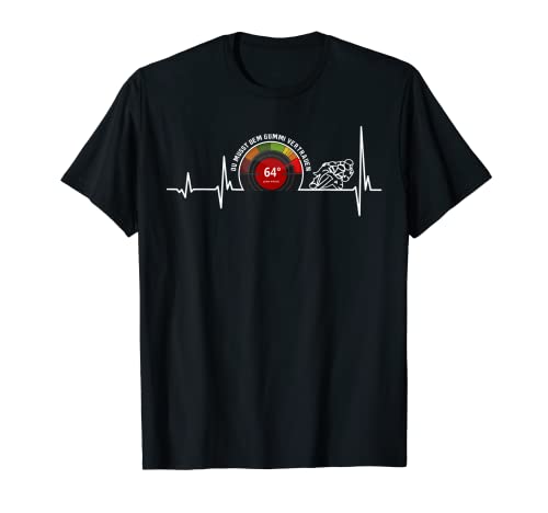 Heartbeat Motorcycle | Slanted Position 64° | Motorcycle Heartbeat T-Shirt