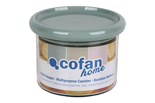 Botes O Tarros De Almacenamiento De Plástico Herméticos Transparentes | Tarros De Almacenamiento De Cocina En Oferta Cofan Bote Multiusos Modelo Albahaca | Fabricado En Poliestireno Y Polipropileno | Tarros De Almacenamiento De Cocina