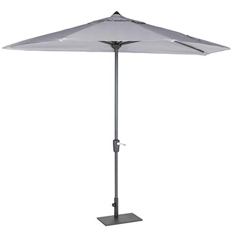 KETTLER Menos Cassis 1/2 Balcony Parasol 2.7m with Beige/Grey frame with Base
