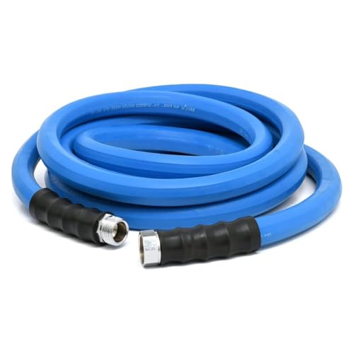 AG-Lite Rubber Hot & Cold Water Rubber Garden Hose: Ultra-Light & Super Strong - 10 Year Warranty (3/4 x 10')