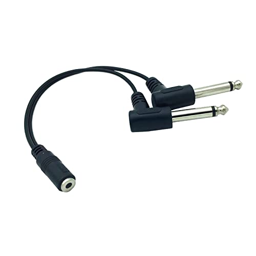 Cable adaptador 3.5mm a 2x6.35mm macho 20 cm miniatura 1