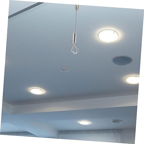 20 piezas de tensor para cable de acero con colgador de cuerda para instalación fácil, accesorios versátiles para suspensión en el hogar y fábrica miniatura 5