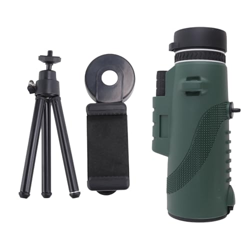 Giuneuow Telescopio Monocular 80X100 Monoculares para Adultos Monocular Compacto para Adaptador de Smartphone, con TríPode
