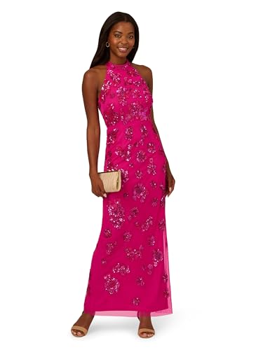 Image of Adrianna Papell Women's Bead Halter Column Dress