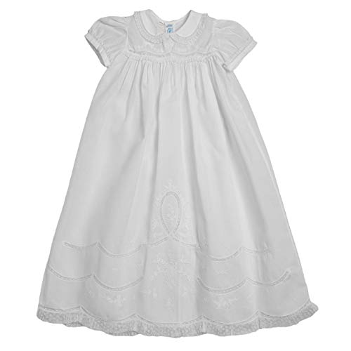 Feltman Brothers Girls Scalloped Lace Special Occasion Gown Set, NB-3M2