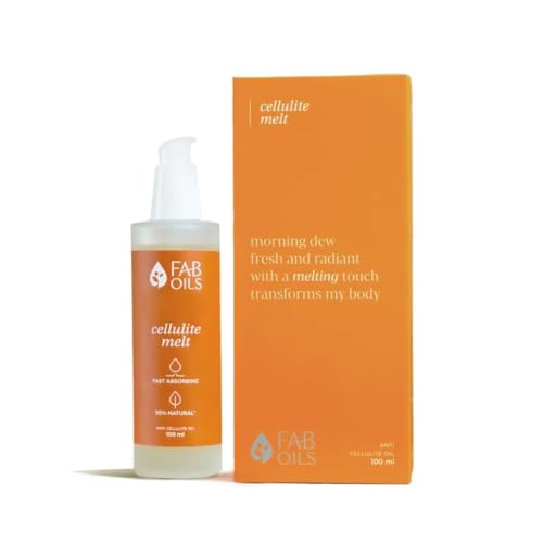 Image of FAB Oils Cellulite Melt Body Oil with Capsaicin & Centella, Fast Absorbing, Lightweight Anti-Cellulite Massage Oil for Toning & Smoothing Skin | Clinically Proven | -100 ml