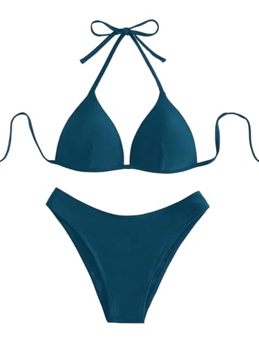 Maillot de bain 2 pièces push-up triangle et dos nu pour femme GORGLITTER