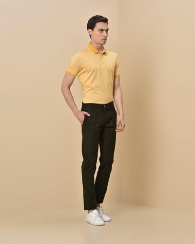 Image of Blackberrys Men's Cotton Blend Slim Casual Trousers