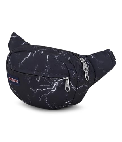 Image of JanSport Fifth Avenue Fanny Pack Crossbody Bags for Women, Men - Stylish, Durable Waist Bag with Adjustable Belt, Main Zippered Pocket, Quick Stash Pocket, Travel Essentials, Electric Bolts