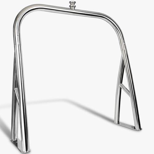 POlAFLEX Rear Pontoon Ski Tower, Ski Tow Bar for Pontoon Boat, Boat Stern Tow Bar, Heavy-Duty Waterboarding Solution