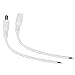Generic 5 Pair 5.5x2.1mm Male Female DC Power Plug Connector Jack with 15cm Cable Wire for LED Strip Light Digital Products (White)