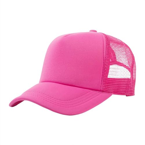 Baseball Cap Golf Dad Hat Unisex Plain Baseball Cap Adjustable Trucker Flat Visor Cap with Mesh On Both Side