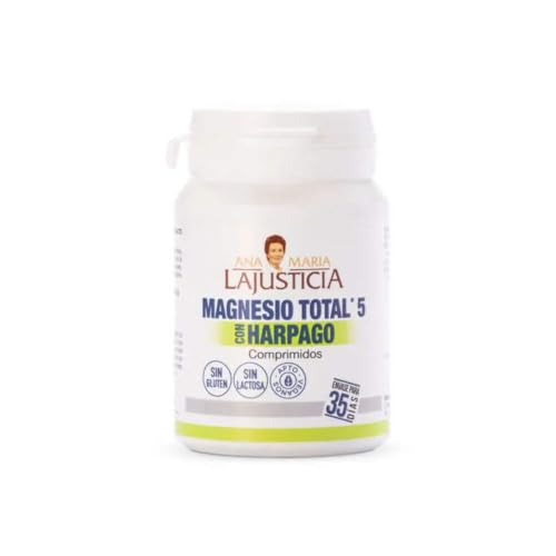 Ana Maria Lajusticia Magnesio Total 5 Con Harpago - 70 Comprimidos - Contribuye A La Relajación Muscular - Disminuye El Cansancio Y La Fatiga - Apto Para Veganos - Envase Para 35 Días De Tratamiento