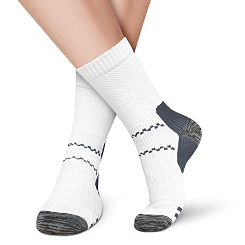 Image of Copper Compression Socks (3 Pairs), 15-20 mmhg is BEST Athletic & Medical for Men & Women, Running, Flight, Travel, Nurses - Boost Performance, Blood Circulation & Recovery