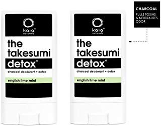 Kaia Naturals Takesumi Detox Travel Size Lime Mint Deodrant With Bamboo, Charcoal, Aloe Leaf Juice, Milk of Magnesia and Lime Mint, 0.42 oz. (Pack of 2)