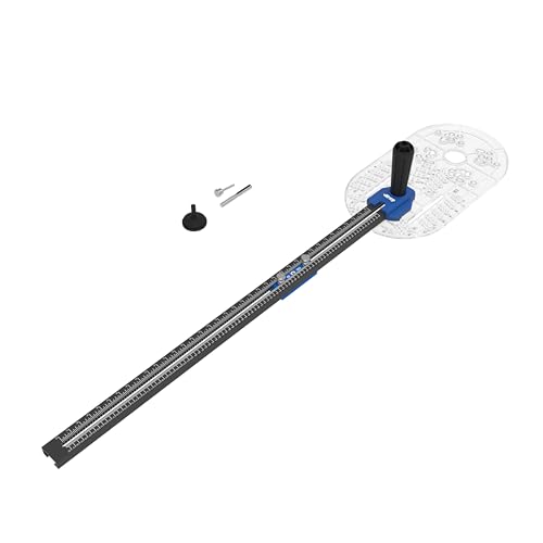 Kreg Trim Router Circle Guide - Single Grip Handle for Stability - For 3-1/2 to 52 Diameter Circles - Compatible with Most Trim Routers