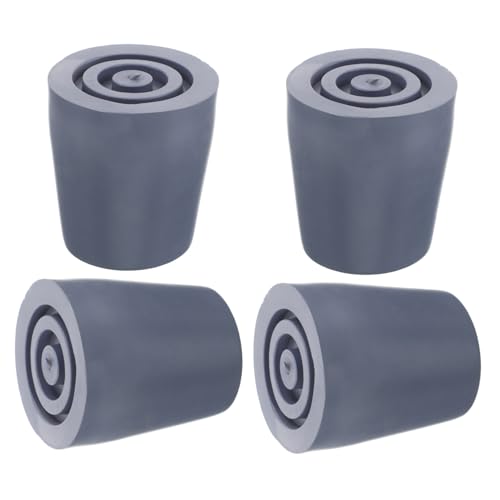 NIYANGLE 4 Fundas Para Patas De Silla De Baño Tapones De Repuesto Para Silla De Ducha Asiento De Baño Punta De Bastón Accesorios De Silla De Ducha Goma Gris