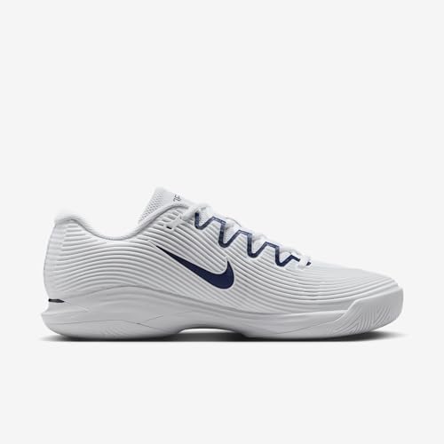 Nike Vapor 12 Men's Hard Court Tennis Shoes (White/Midnight Navy/White)3