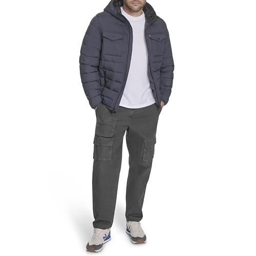 Image of Water Resistant Performance Stretch Hooded Puffer Jacket