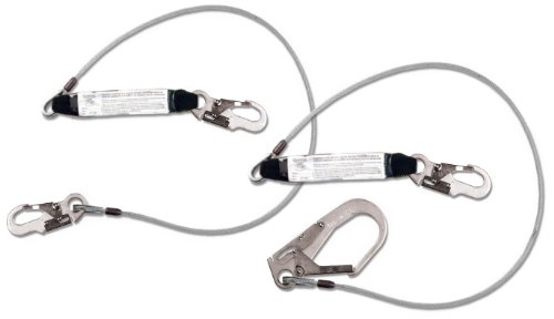 Image of Guardian 01242 6-Foot Cable Lanyard with Rebar Hook and Shock Absorber