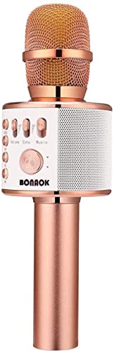 BONAOK Wireless Bluetooth Karaoke Microphone,3-in-1 Portable...