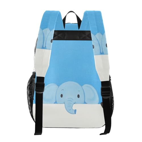 Cute Cartoon Blue Elephant Kids Clear Backpacks For School Clear Bookbag For Boys Transparent Seethrough PVC Bag3