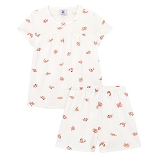 Petit Bateau Pyjacourt Fille Blanc 12 ans