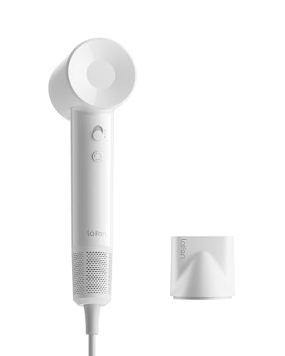 Laifen SE Lite Asciugacapelli Phon a ioni negativi con motore brushless da 100.000 giri/min per un'asciugatura rapida, asciugacapelli ad alta velocità silenzioso, ideale per casa e viaggi (Bianco)
