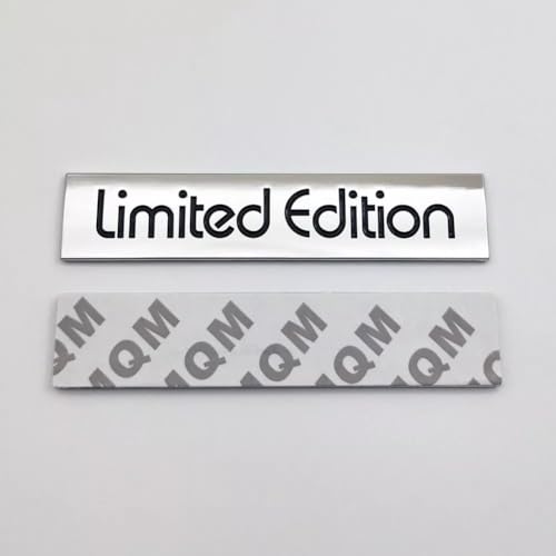 Image of Pair Set Limited Edition Sticker Emblem 3D Badge Decal Car Rear Trunk Accessories (Silver Black)