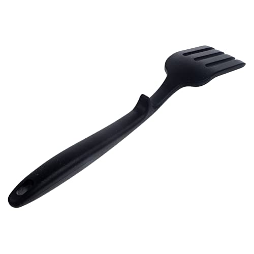 Cabilock Silicone Pasta Fork Flexible Non Stick Noodle Cooking Utensil for Kitchen Ergonomic Handle Heat Resistant for Stirring Salads and Dishes