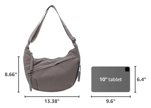 Image of Nylon Crescent Crossbody Bag for Women Shoulder Tote Handbag Casual Sling Bag Dumpling Purse Bag for Outdoor Travel