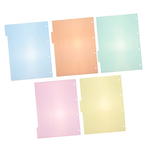 Angoily 10個バインダー仕切りカード 彩色インデックスタブ オフィス用ラベル付き 収納整理 の紙 長持ち