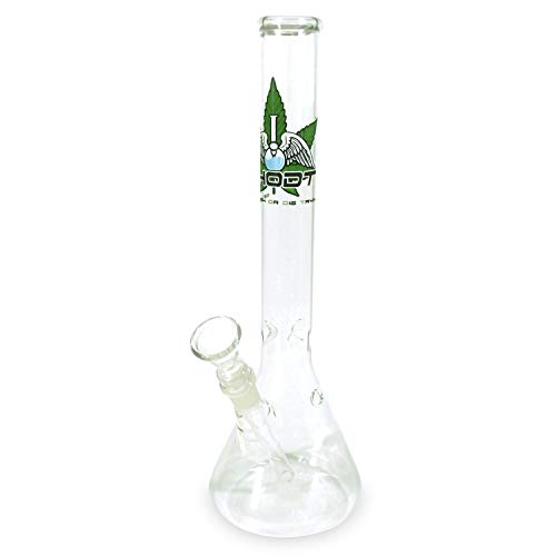 GHODT 18,8 Chillum - Bong de cristal (40 cm, 40 mm de diámetro, incluye colador), vidrio, 35cm 40mm