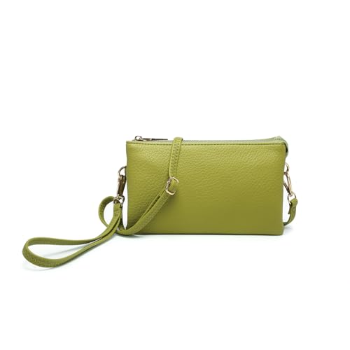 Image of JEN & CO. Riley Crossbody Bags for Women Vegan Leather Wristlet Clutch Wallet Purses Handbags with 2 Straps