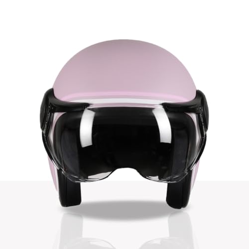 Image of TVS MissFit Women's Open Face Helmet | Lightweight Shell | Pastel Colors Designed Exclusively for Women | Extreme Comfort Fit for Girls | Clear Visor | DOT & ISI Certified