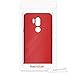 kwmobile Case Compatible with LG G7 ThinQ/Fit/One Case - Soft Slim Metallic TPU Silicone Cover - Metallic Dark Red