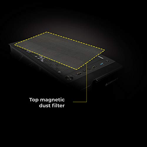 Image of ZEBRONICS Zeb-Ivar Premium Gaming Cabinet with ATX /mATX Motherboard Support, USB 3.0, AIO Cooler Support, 120mm Multicolor LED Fan, Tempered Glass Panel, dust Filter and mesh for air Flow