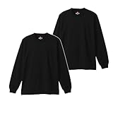 [ヘインズ] ビーフィー ロングスリーブ ロンT Tシャツ 長袖 丸首 BEEFY-T 綿100% 丸胴仕様 タグレス仕様 ビーフィロングスリーブTシャツ 2枚組 肉厚生地 無地 H5186-2 メンズ ブラック L