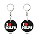 NUSDB I Love Hot Milfs Keychain for Men Women Aluminium Metal Key Chain Key Accessory Great Gifts
