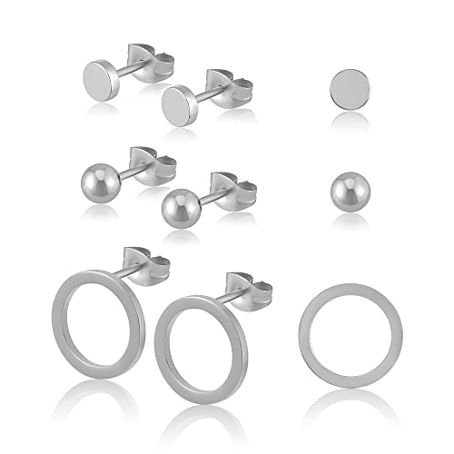 GD GOOD.designs EST. 2015 Ohrstecker Set Silber für Damen - drei silberne, hautverträgliche Stecker Ohrringe I Ohrschmuck aus hautverträglichem Edelstahl Cover
