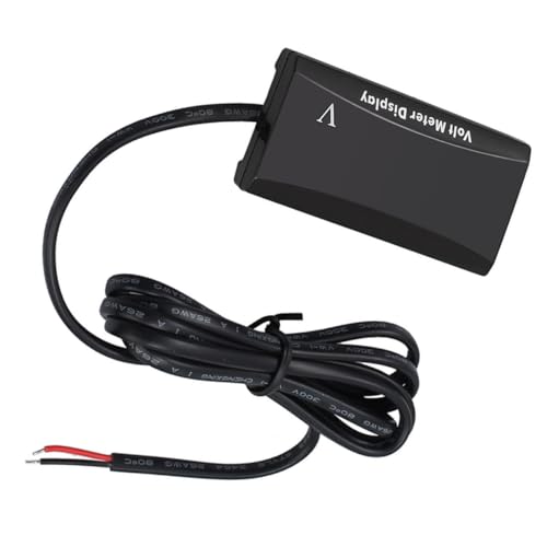 KOCKSHION 防水デジタル電圧計 対応 バイク 車 ボート用小型ボルトメーター 耐熱耐寒 精密表示 省電力設計 夜間視認性