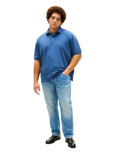 Image of Tommy Hilfiger Men's Short Sleeve Polo Shirts in Regular Fit With Stretch and Organic Pique Cotton