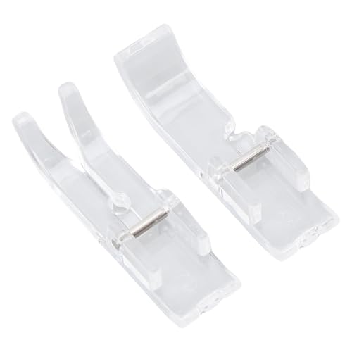 Pie prensatela plástico transparente para máquina de coser 2 unidades miniatura 7