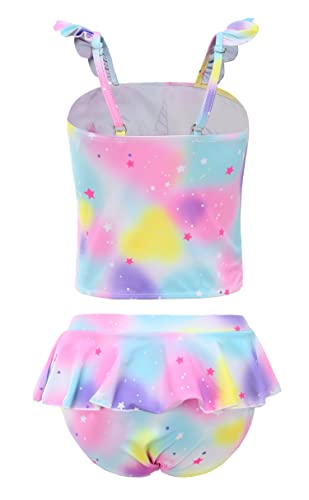 Image of Akokvlar Two Pieces Swimsuit Mermaid Bikinis Tankini Bathing Suit for Little Girls