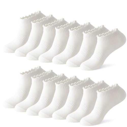 Image of Loucey 12-18 Packs No Show Socks Invisible Socks Men Women Cushioned Low Cut Ankle Sock for Running Gym Hiking (6-9 Pairs)
