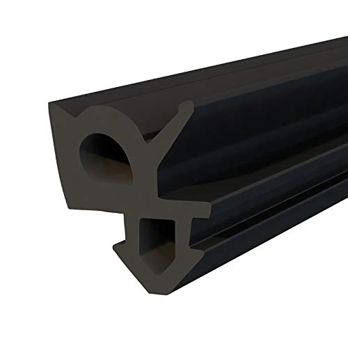 DQ-PP Junta de ventana | Negro | 10 metros | S-1387 Rehau | Ventana de PVC | Junta de goma | Junta de goma para ventanas de plástico | Junta de perfil de aluminio para puerta Cover